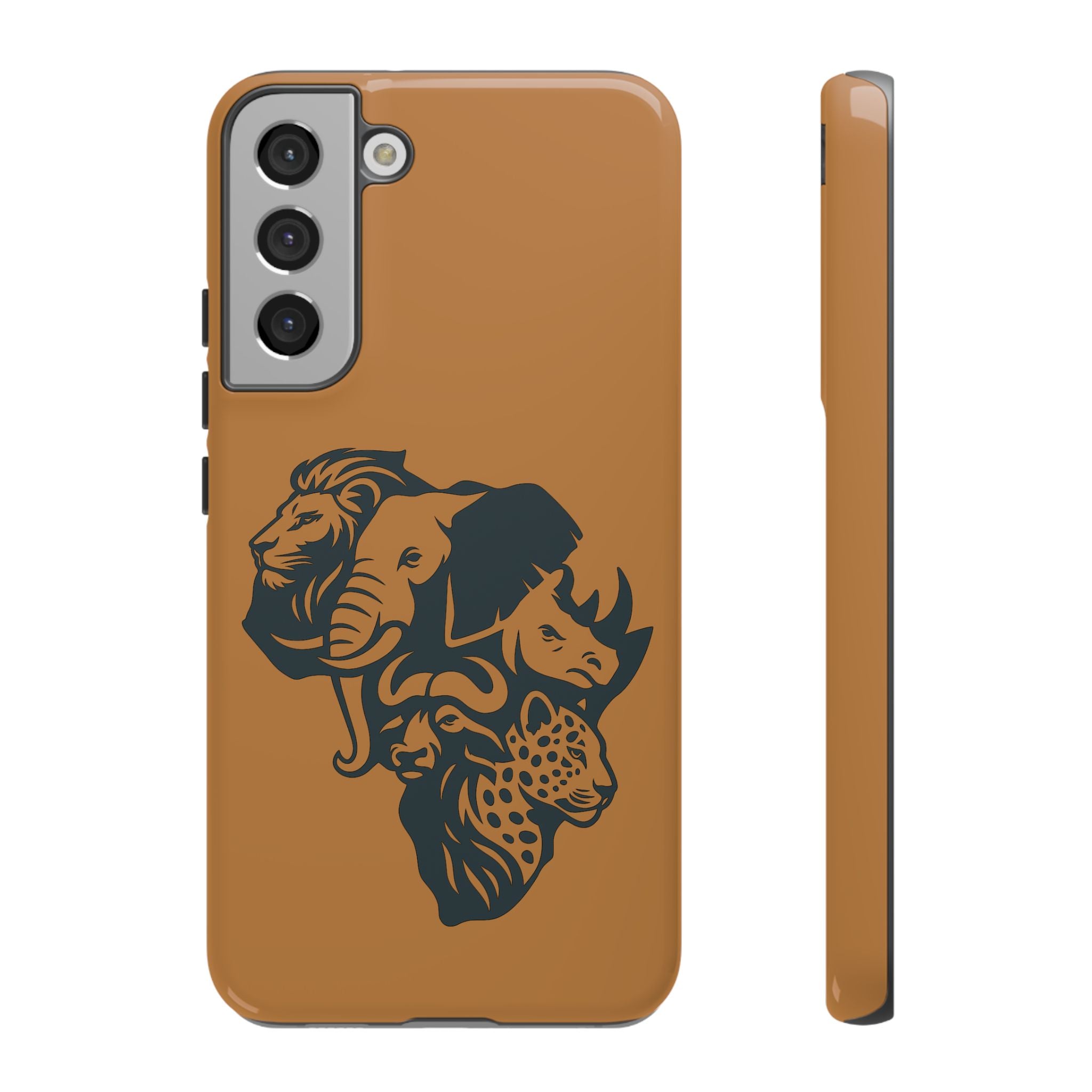 Big 5 African Phone Case, Wildlife Lover Gift, Tough Phone Cover, African Animal Design, Stylish Mobile Accessory