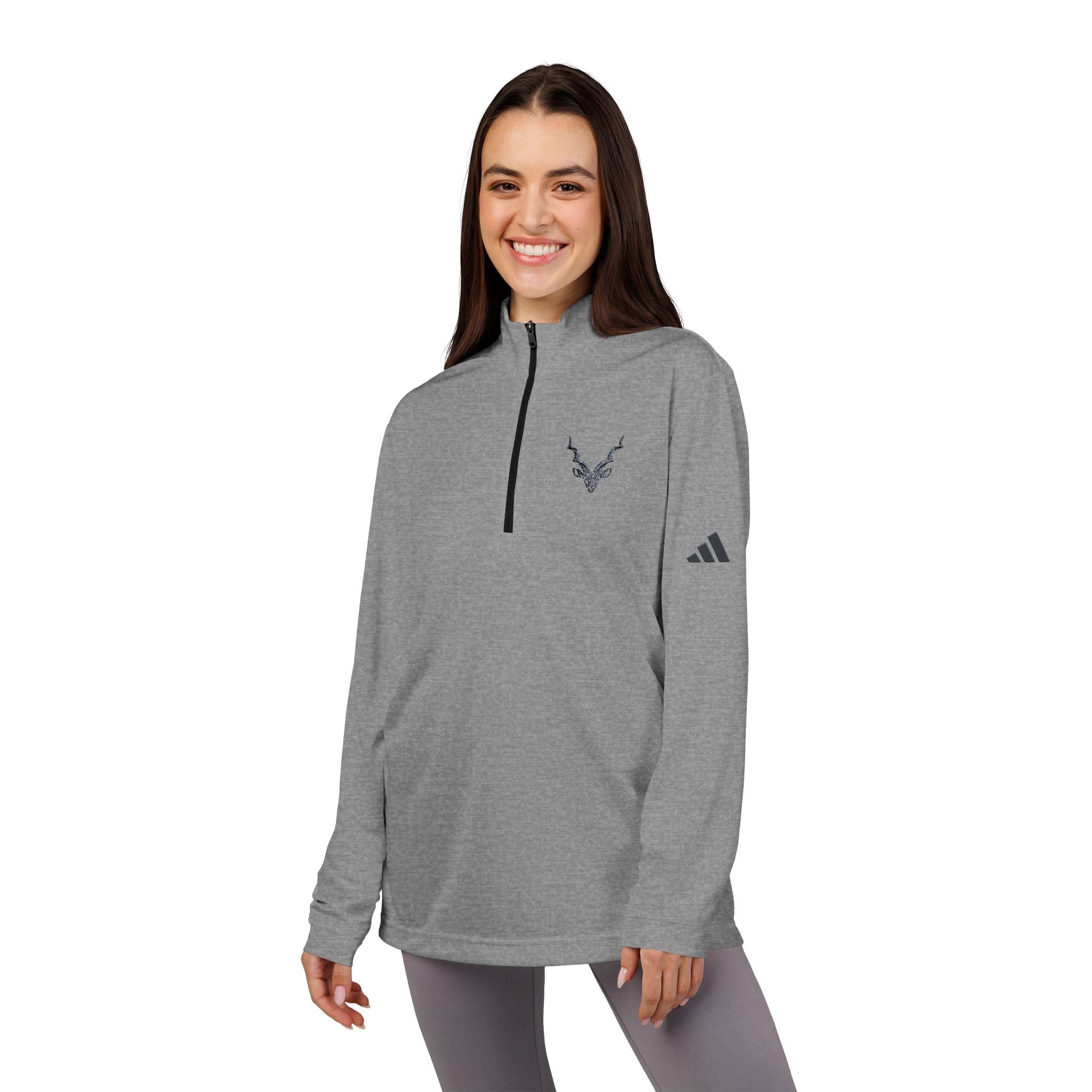 adidas® Quarter-Zip Pullover - Stylish Sporty Gear, Athletic Wear, Casual Outfits, Gift for Sports Lovers, Embroidered Apparel
