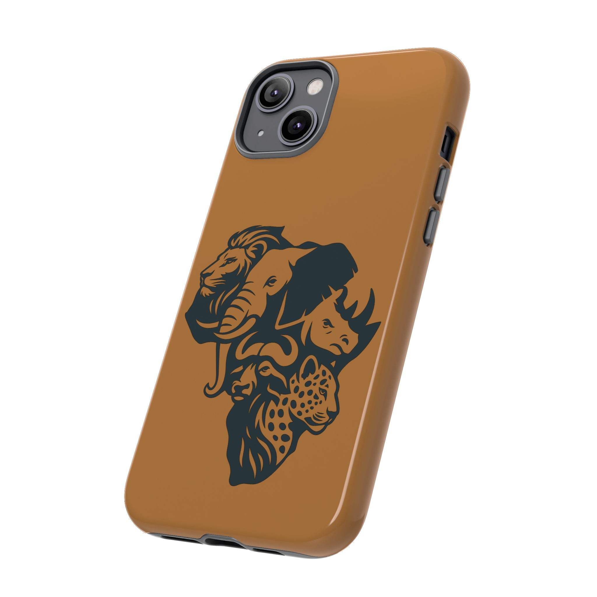 Big 5 African Phone Case, Wildlife Lover Gift, Tough Phone Cover, African Animal Design, Stylish Mobile Accessory