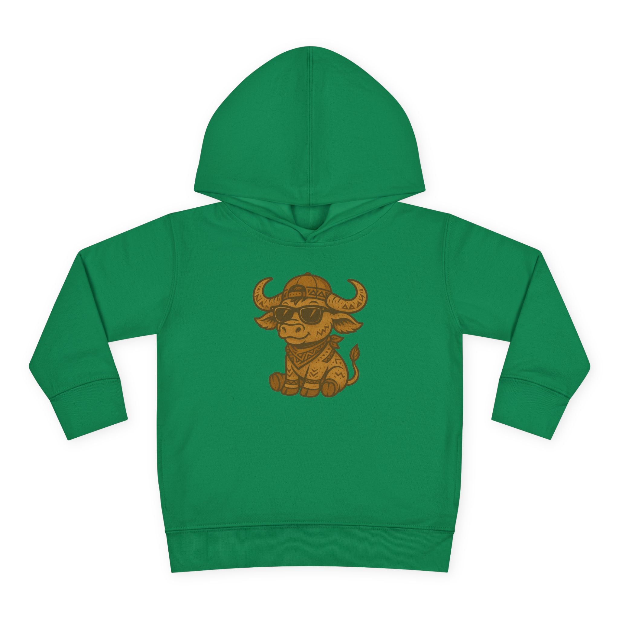 Cute Toddler Fleece Hoodie with Adorable Bull Design, Kids Animal Sweatshirt, Baby Gift, Birthday Outfit, Cozy Pullover