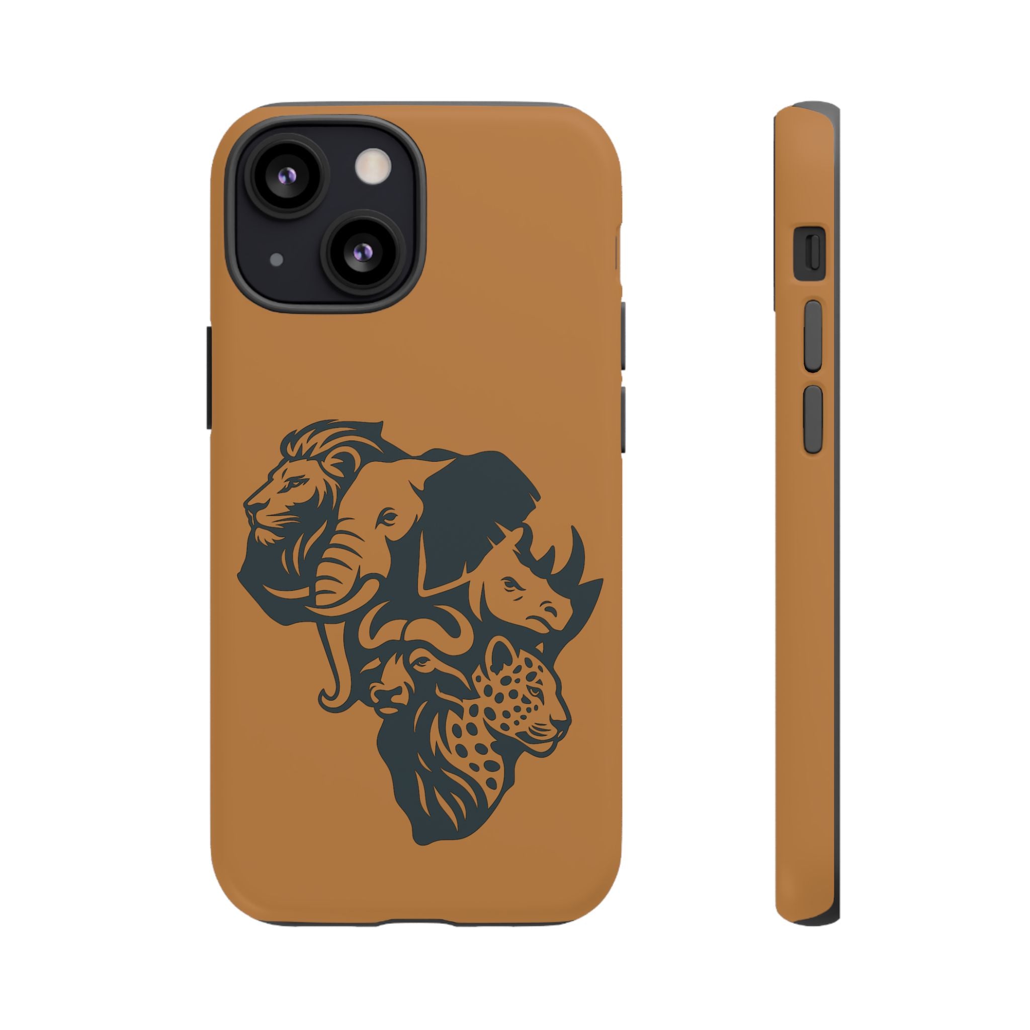 Big 5 African Phone Case, Wildlife Lover Gift, Tough Phone Cover, African Animal Design, Stylish Mobile Accessory