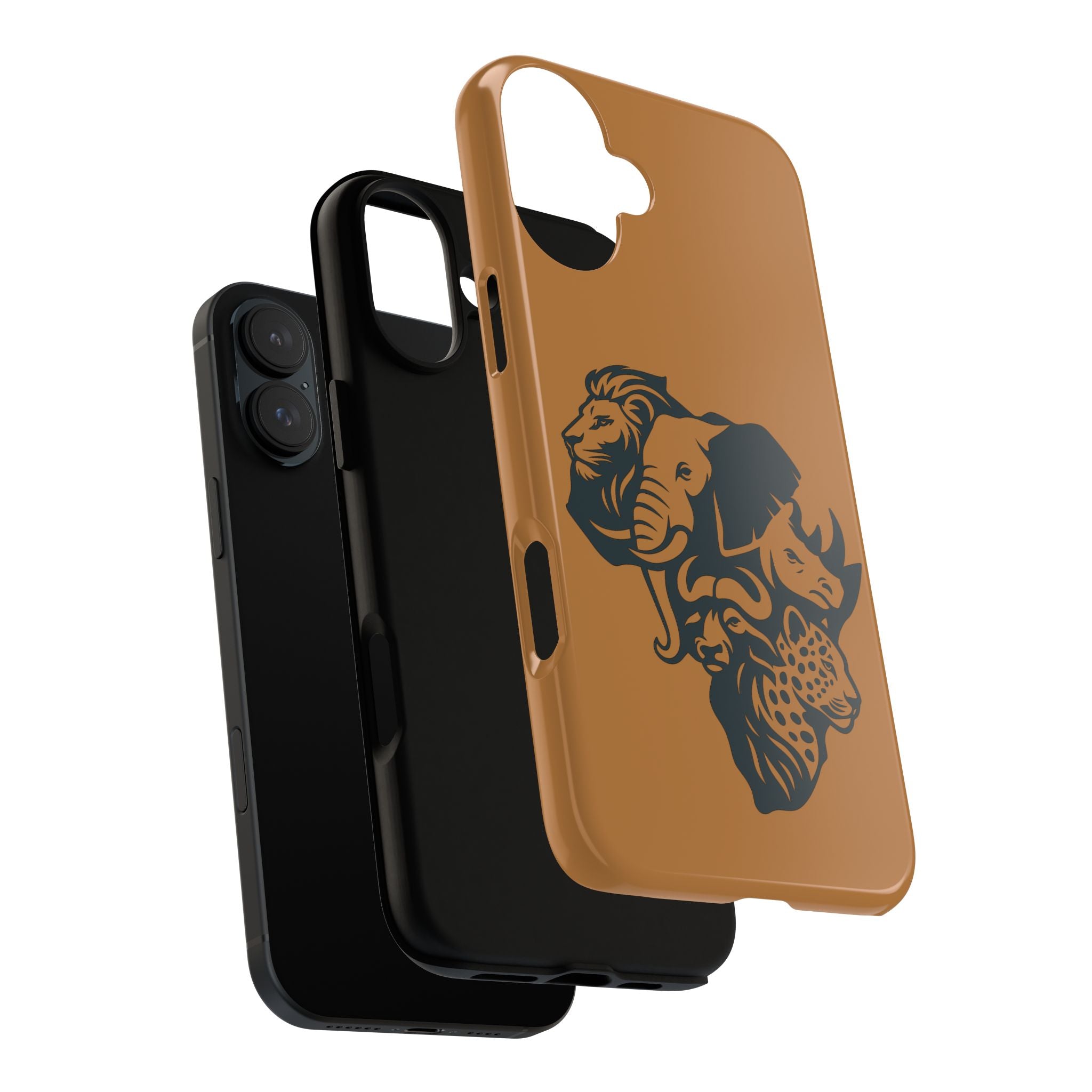 Big 5 African Phone Case, Wildlife Lover Gift, Tough Phone Cover, African Animal Design, Stylish Mobile Accessory