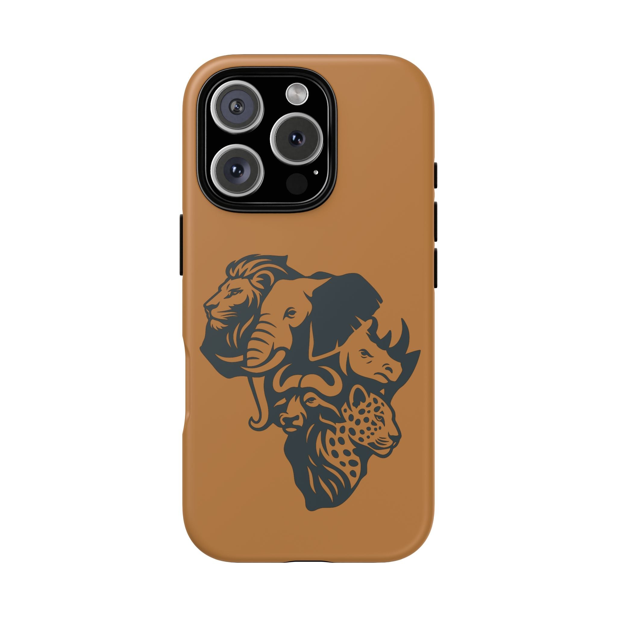 Big 5 African Phone Case, Wildlife Lover Gift, Tough Phone Cover, African Animal Design, Stylish Mobile Accessory