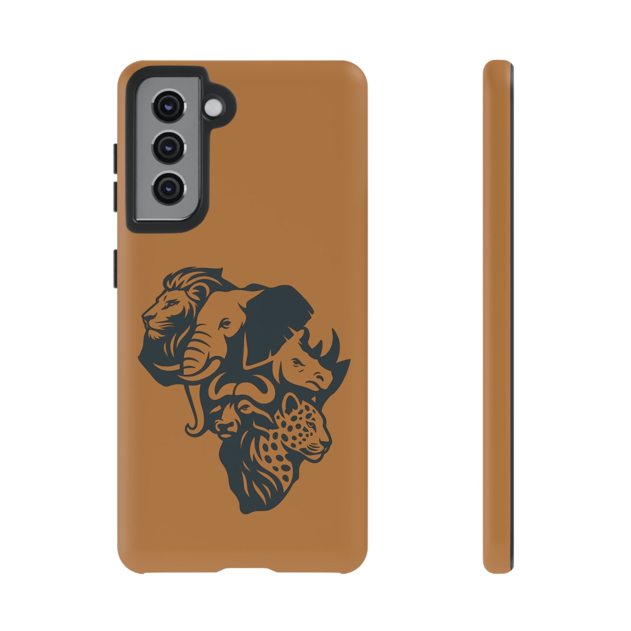 Big 5 African Phone Case, Wildlife Lover Gift, Tough Phone Cover, African Animal Design, Stylish Mobile Accessory