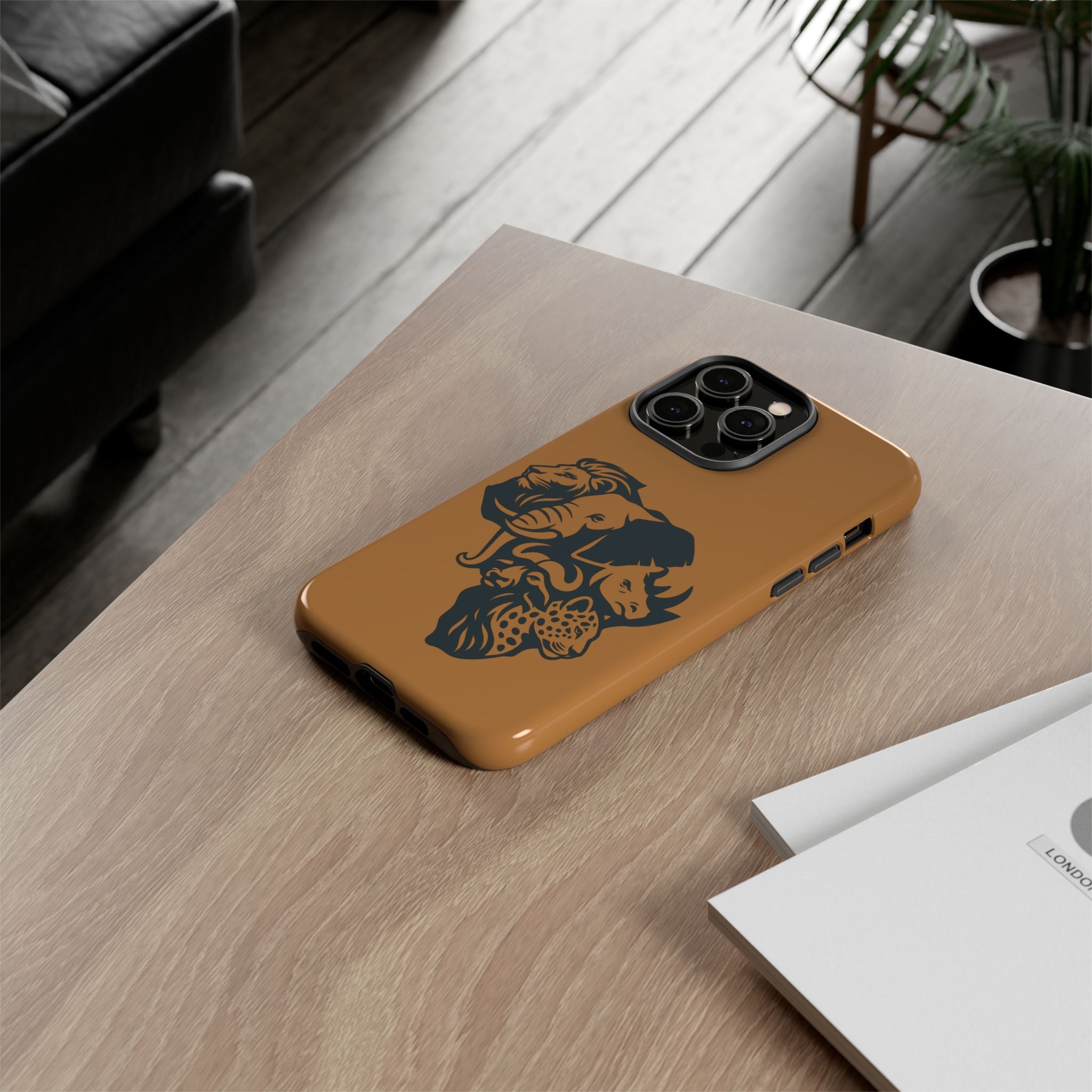 Big 5 African Phone Case, Wildlife Lover Gift, Tough Phone Cover, African Animal Design, Stylish Mobile Accessory