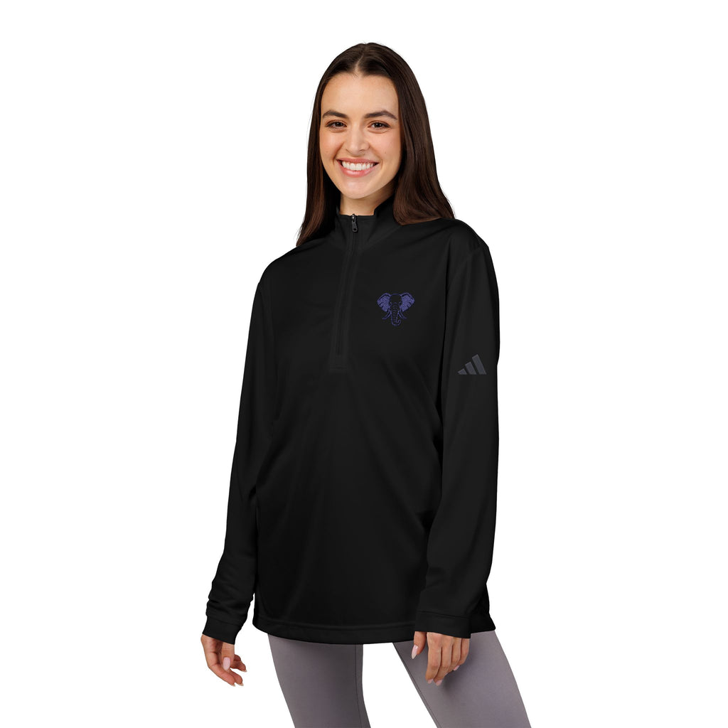 Elephant adidas® Quarter-Zip Pullover - Stylish Sporty Gear, Athletic Wear, Casual Outfits, Gift for Sports Lovers, Embroidered Apparel