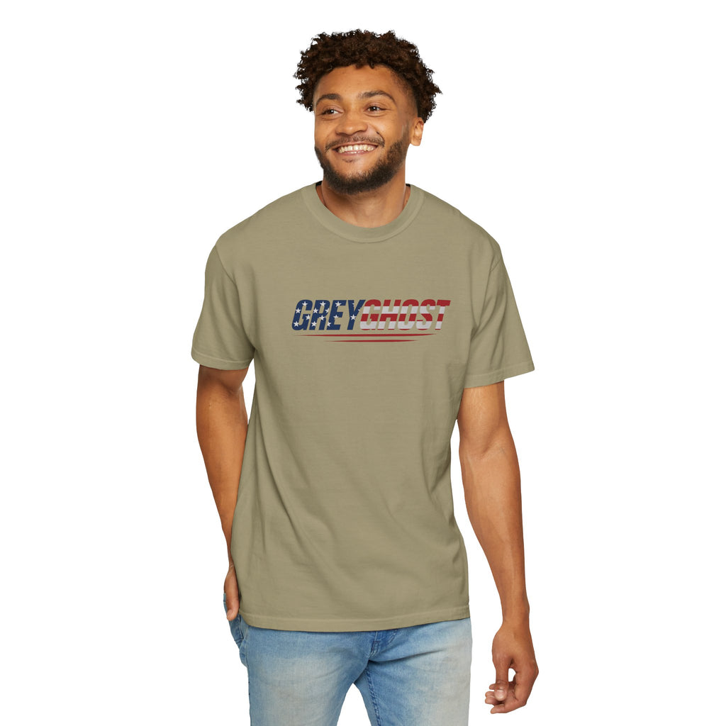 Patriotic GreyGhost Unisex Garment-Dyed T-shirt