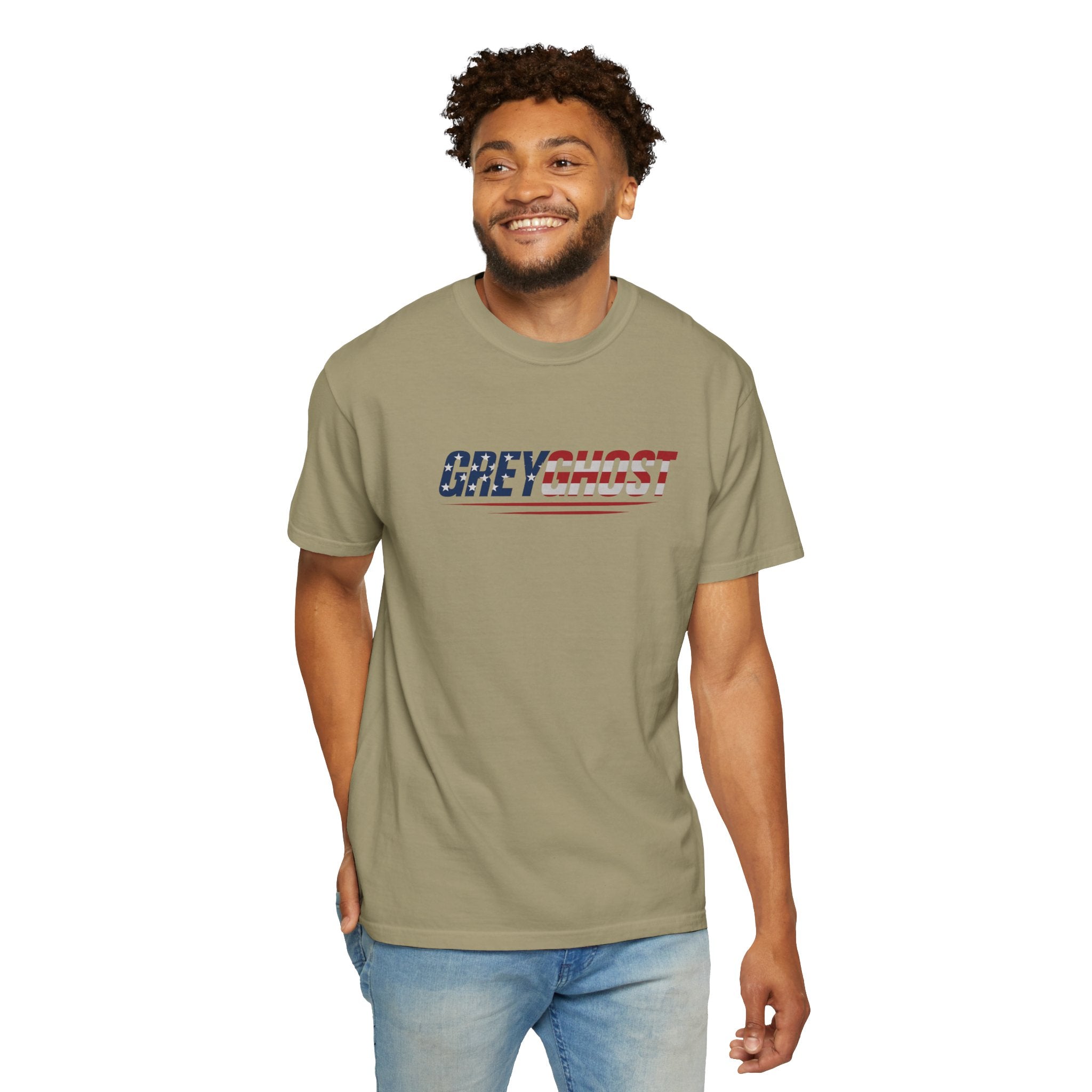 Patriotic GreyGhost Unisex Garment-Dyed T-shirt