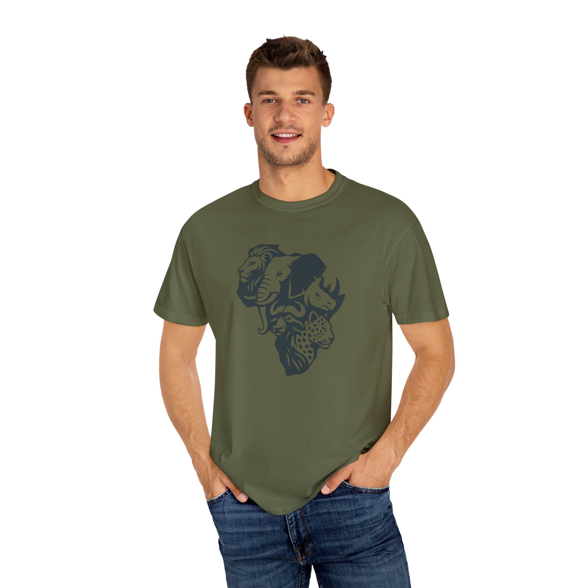 African Big 5 Unisex Garment-Dyed T-shirt
