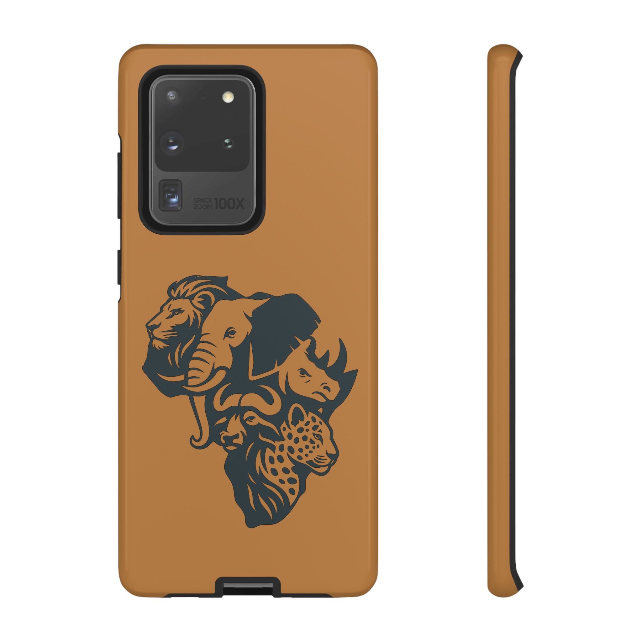 Big 5 African Phone Case, Wildlife Lover Gift, Tough Phone Cover, African Animal Design, Stylish Mobile Accessory