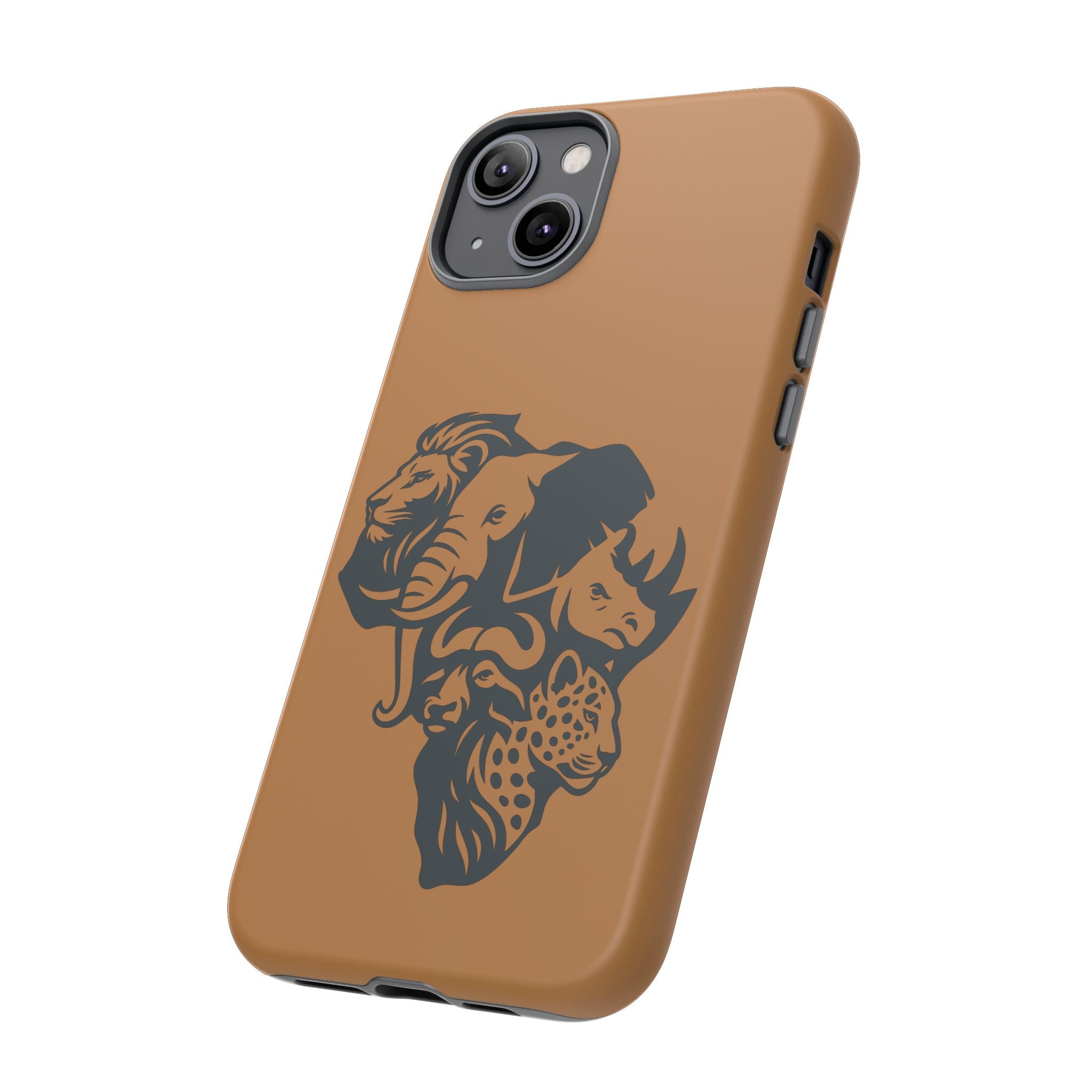 Big 5 African Phone Case, Wildlife Lover Gift, Tough Phone Cover, African Animal Design, Stylish Mobile Accessory