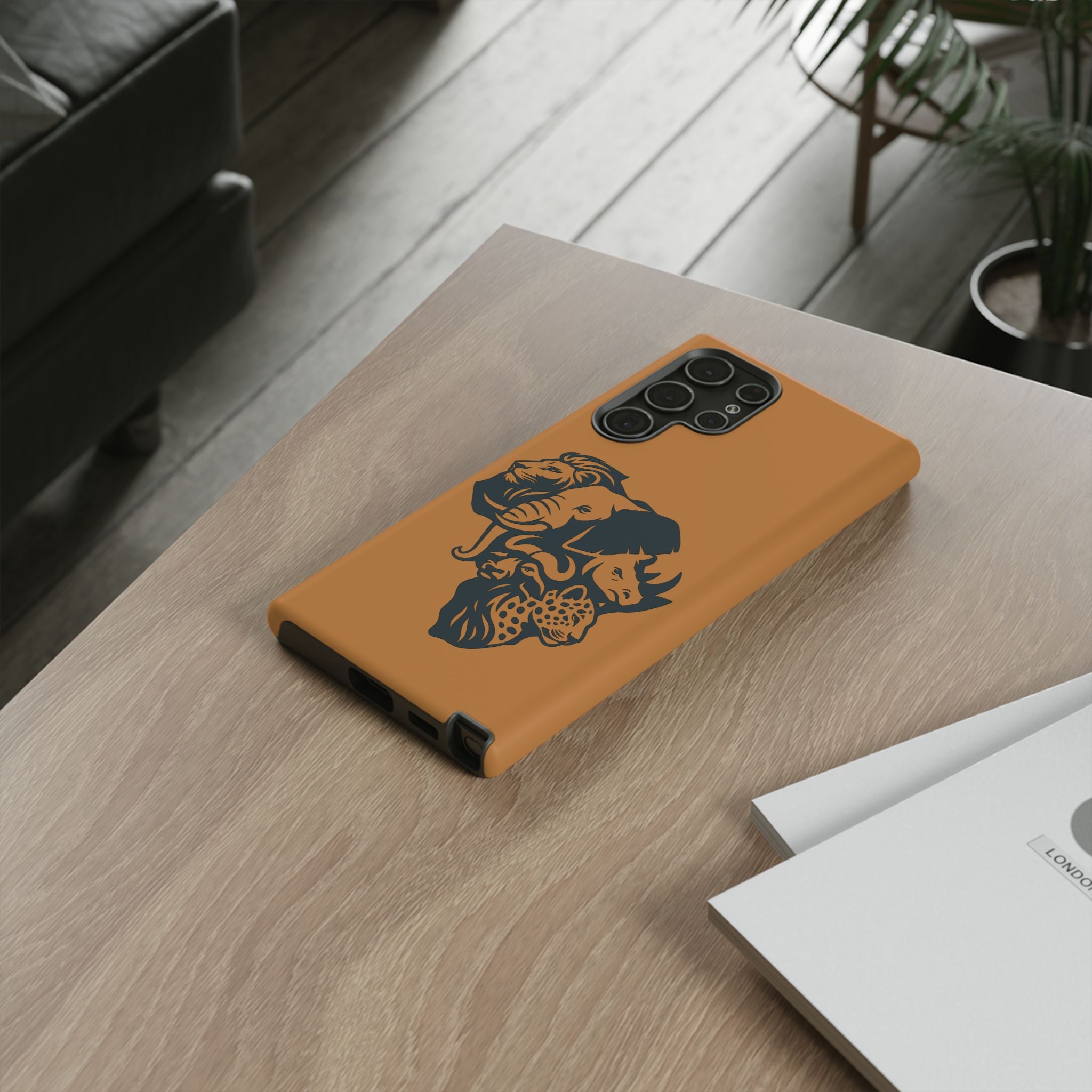 Big 5 African Phone Case, Wildlife Lover Gift, Tough Phone Cover, African Animal Design, Stylish Mobile Accessory