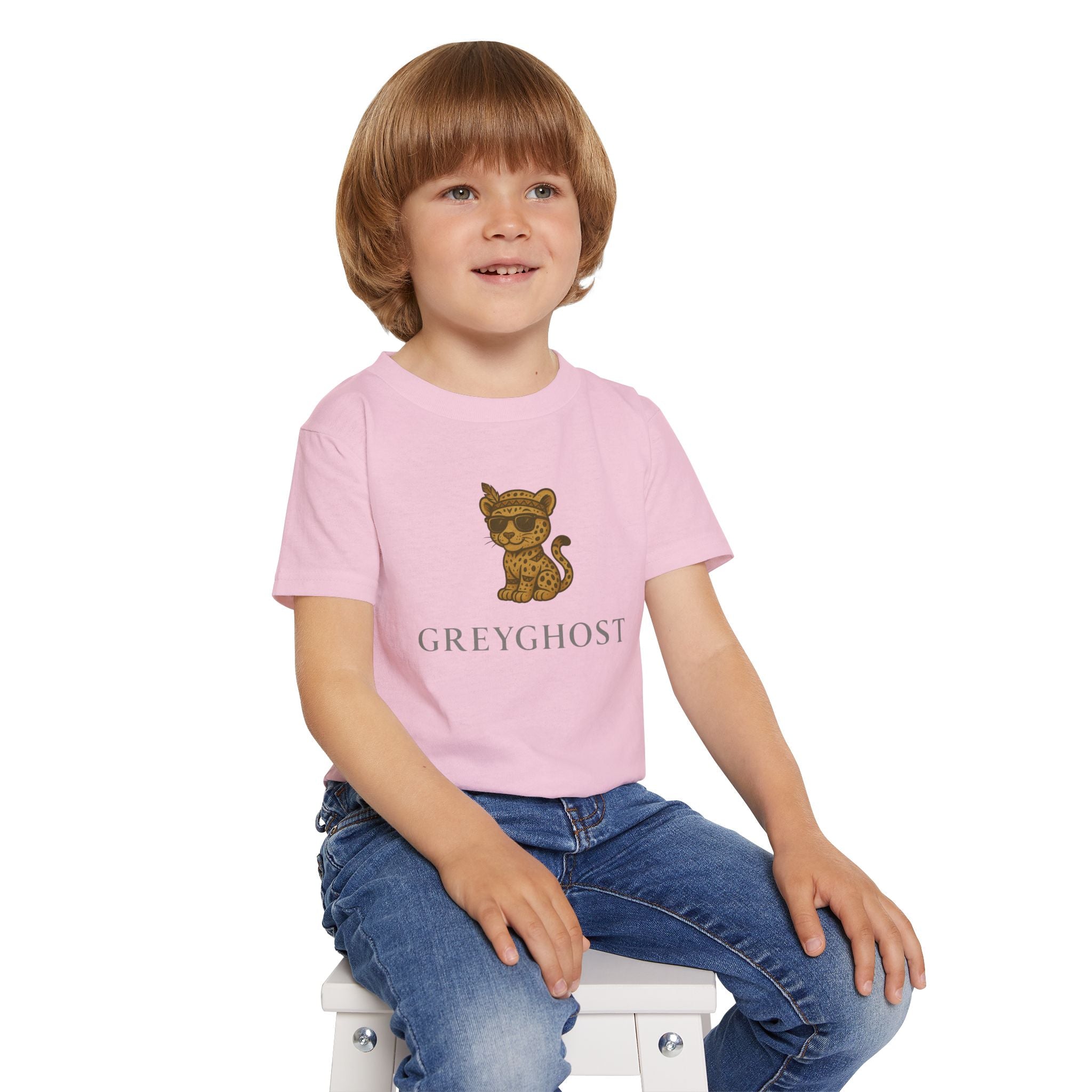 Cute Toddler T-Shirt with Cool Leopard Graphic Design, Kid's Fashion Tee, Birthday Gift, Children's Clothing, Casual Wear, Animal Print Shirt
