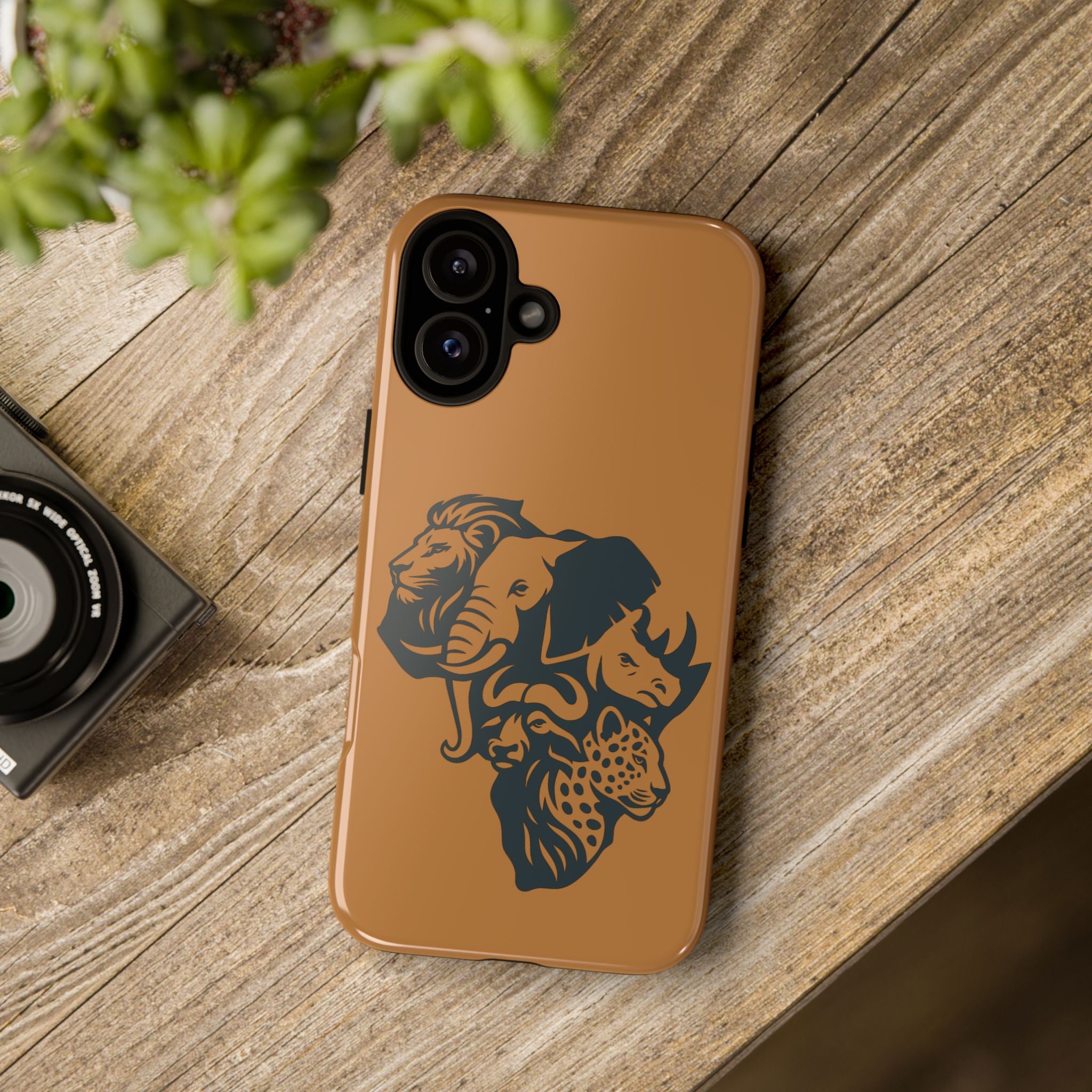 Big 5 African Phone Case, Wildlife Lover Gift, Tough Phone Cover, African Animal Design, Stylish Mobile Accessory